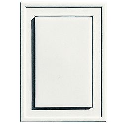Builders Edge 6 in. H X 4.5 in. W X 1 in. L Prefinished White Vinyl Mounting Block