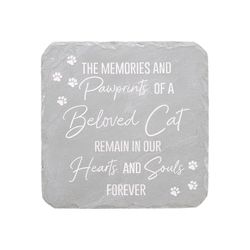 Pavilion Stones with Stories Gray Cement/Stone 7.75 in. H X 7.75 in. L X 0.75 in. W Beloved Cat Step
