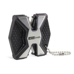 AccuSharp Diamond PRO Brushed Nickel Diamond Abrasive 2 Knife and Tool Sharpener Black