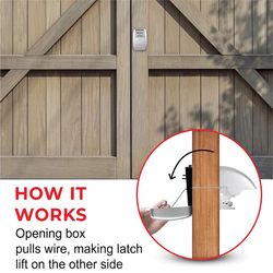 YARDLOCK Matte Silver Stainless Steel Keyless Gate Lock 1 pk
