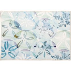 Olivia's Home 22 in. W X 32 in. L Multi-Color Sand Dollar Mosaic Polyester Accent Rug