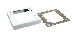 Legrand 4-3/4 in. Square Steel 2 gang Electrical Box Ivory
