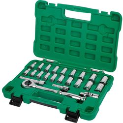 SK Tools Arrow Fastener 1/2 each X 1/2 in. drive Metric/SAE Socket Set