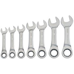 CRAFTSMAN Metric Stubby Ratcheting Combination Wrench Set 7 pc