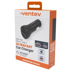Ventev 2 Port USB A/C Car Charger 1 pk
