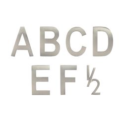 Architectural Mailboxes 4 in. Silver Brass Screw-On Number 1/2 1 pc