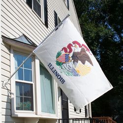 Valley Forge Illinois State Flag 0 in. H X 3 ft. W X 5 ft. L