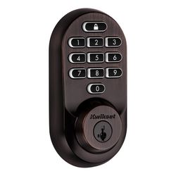 Kwikset SmartKey Halo Venetian Bronze Metal Wi-Fi Deadbolt