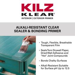 KILZ Klear Clear Flat Water-Based Alkyd Primer and Sealer 1 gal