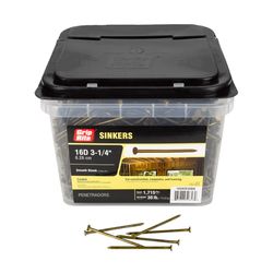 Grip-Rite 16D 3-1/4 in. Sinker Coated Steel Nail Flat Head 30 lb