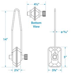 Seachoice Rectangular Motor Flusher 1 pk