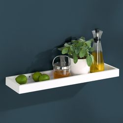 Dolle Loggia 1.6 in. H X 23.6 in. W X 5.9 in. D White Particle Board Decorative Wall Shelf