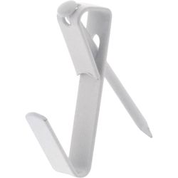 HILLMAN Steel-Plated White Conventional Picture Hanger 20 lb 8 pk