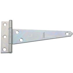 National Hardware 6 in. W X 6 in. L Zinc Plated Silver Steel Light Duty T Hinge 2 pk