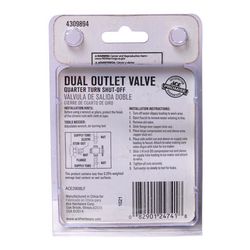 Ace 1/2 in. FPT X 1/2 in. Brass Dual Outlet Angle Stop