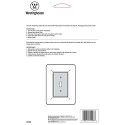 Westinghouse Clear 1 gang Plastic Wall Plate 1 pk