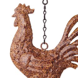 Zingz Copper Vein Iron 45 in. Weathervane Rooster Wind Chime