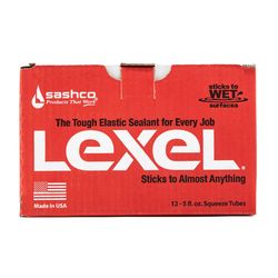 Sashco Lexel White Low VOC Synthetic Rubber All Purpose Caulk 5 oz