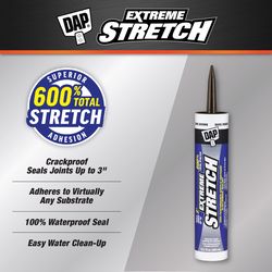 DAP Extreme Stretch Dark Brown Acrylic Urethane All Purpose Elastomeric Sealant 10.1 oz