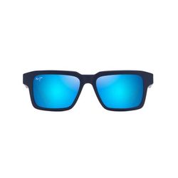 Maui Jim Kahiko Sunglasses Unisex Matte Dark Blue Frame Blue Hawaii Lens Polarized