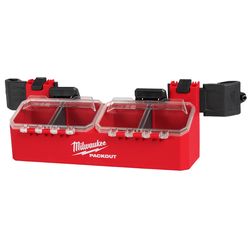 Milwaukee Packout 11.5 in. W X 4.9 in. H X 4.3 in. D Small Parts Bin Plastic 2 compartments Black/Re