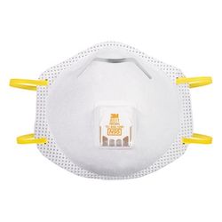 3M N95 Sanding and Fiberglass Cup Disposable Respirator Pro-Series Valved White 10 pc