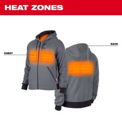 Milwaukee M12 S Long Sleeve Men's Hooded Heated Hoodie Kit Gray