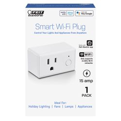 Feit Smart Home Commercial and Residential Plastic Indoor Smart-Enabled Plug 1-15R