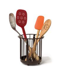 Spectrum Ashley 6.75 in. H X 6.25 in. W X 6.25 in. D Brown Utensil Holder