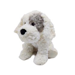 Warmies Curly Dog Stuffed Animal Gray/White