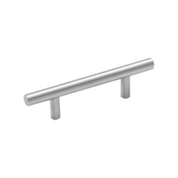 Amerock Contemporary Bar Cabinet Pull 3 in. Sterling Nickel Silver 5 pk
