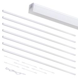 Armacost Lighting 44 in. L Bright White Plug-In LED Strip Tape Light Kit 8 pk