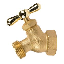 Homewerks 3/4 in. FIP in. X 3/4 in. Garden Hose Thread Brass No-Kink Hose Bibb