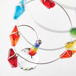 Woodstock Chimes Multicolored Acrylic/Glass/Metal 6 in. H Butterflies Small Ball Suncatcher