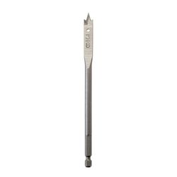 Milwaukee 3/8 in. X 6 in. L Heat-Treated Steel Flat Boring Bit Quick-Change Hex Shank 1 pc