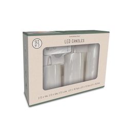 Gerson Everlasting Glow White No Scent LED Flameless Flickering Candle