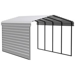 Arrow 12 ft. x 20 ft. Galvanized Steel Standard Peak 1-sided Carport without Floor Kit