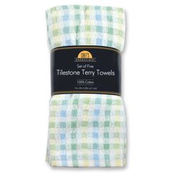 Kane Home Multicolored Cotton Tilestone Terry Dish Cloth 5 pk