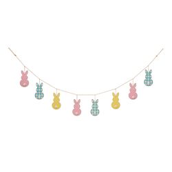 Glitzhome Easter Garland Iron/Linen 1 pc