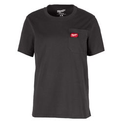 Milwaukee Gridiron XL Short Sleeve Women's Round Neck Black Tee Shirt