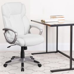 Flash Furniture White Faux Leather Office Chair