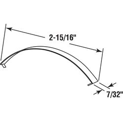 Prime-Line 3.19 in. Dia. x 3 in. L Mill White Steel Gate Spring