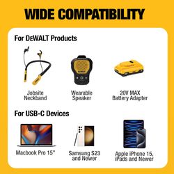 DeWalt 2 Port USB C Car Charger 1 pk