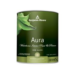 Benjamin Moore Aura Semi-Gloss Base 2 Paint and Primer Interior 1 qt