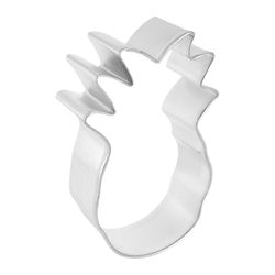 R&M International Pineapple 2 in. W X 4 in. L Cookie Cutter Silver 1 pc