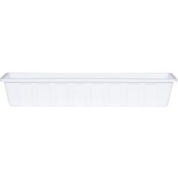 Novelty Poly Pro 5 in. H X 30 in. W X 8 in. D PP Plastic Poly Pro Flower Box White