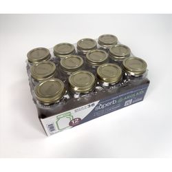 Superb Arglass Regular Mouth Canning Jar 16 oz 12 pk