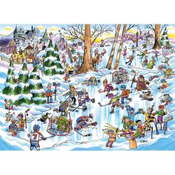 Cobble Hill Hockey Town Jigsaw Puzzle 350 pc