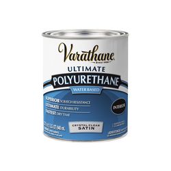 Varathane Ultimate Satin Crystal Clear Water-Based Polyurethane 1 qt