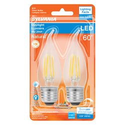 Sylvania Natural B10 E26 (Medium) LED Bulb Daylight 60 W 2 pk